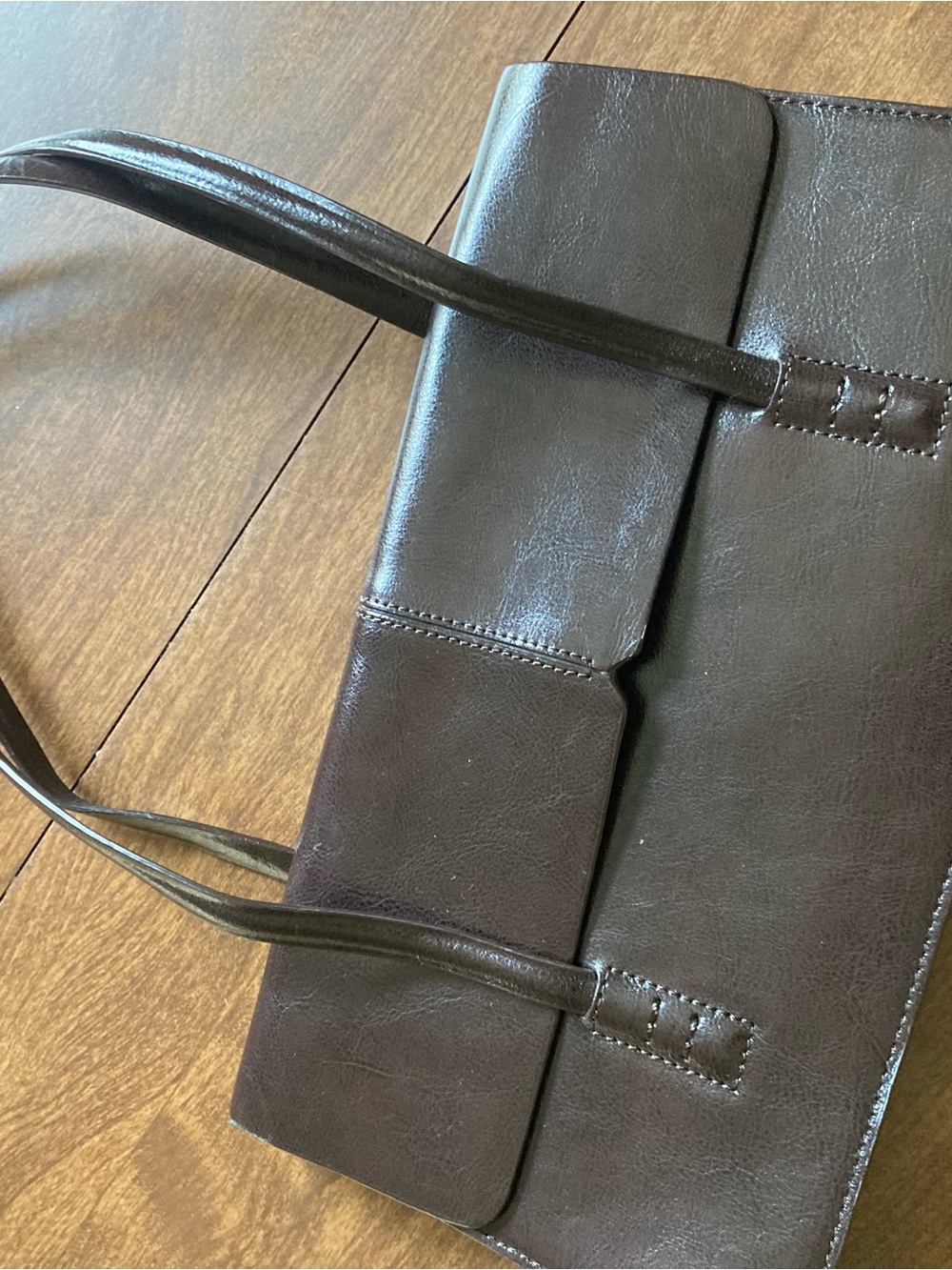 Vintage Alfani  Leather  brown shoulder bag  Handbag grannycore